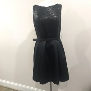 The Limited Evening Fit & Flare Black Sequin dress